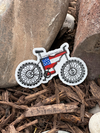Idaho Mountain Bike Waterproof Sticker - LandmarkThreads