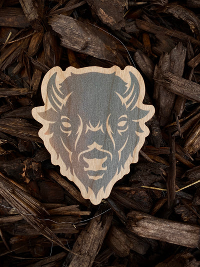 Wood Sticker - Bison in Cherry - LandmarkThreads