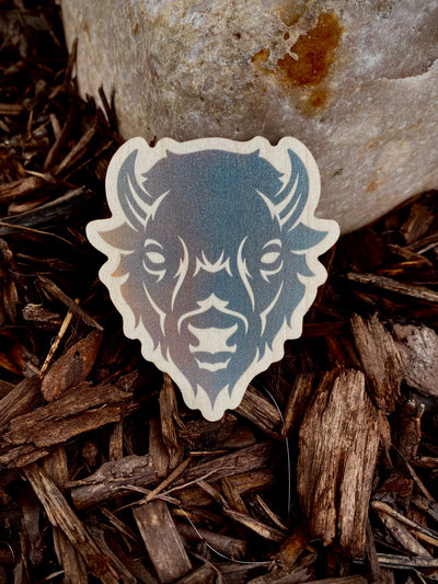 Wood Sticker - Bison in Pine - LandmarkThreads